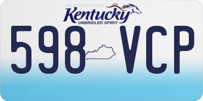 KY license plate 598VCP