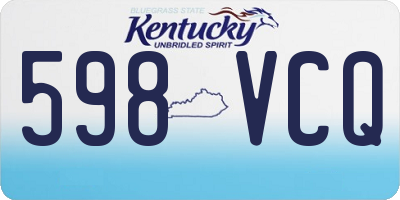 KY license plate 598VCQ