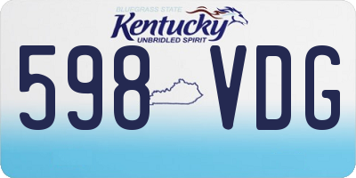 KY license plate 598VDG