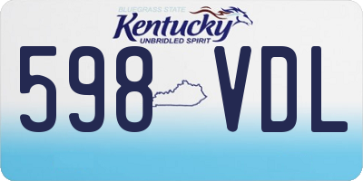 KY license plate 598VDL