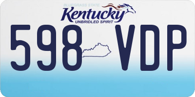 KY license plate 598VDP