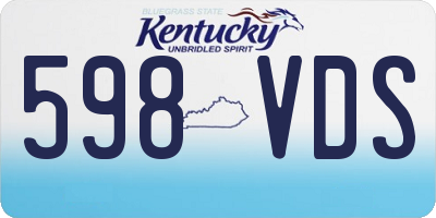 KY license plate 598VDS