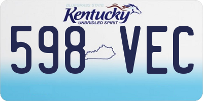 KY license plate 598VEC