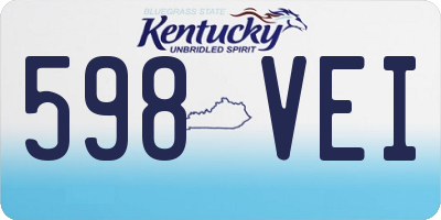 KY license plate 598VEI