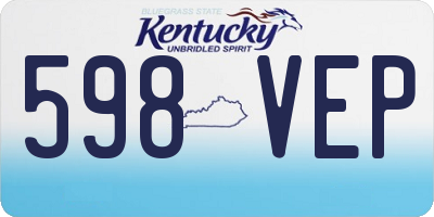 KY license plate 598VEP
