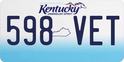 KY license plate 598VET
