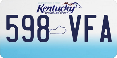 KY license plate 598VFA