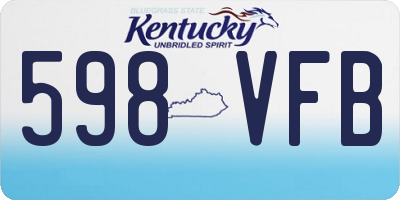 KY license plate 598VFB
