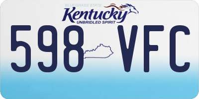 KY license plate 598VFC