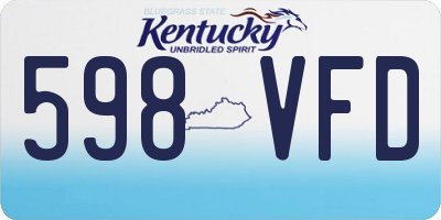KY license plate 598VFD