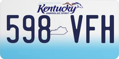 KY license plate 598VFH