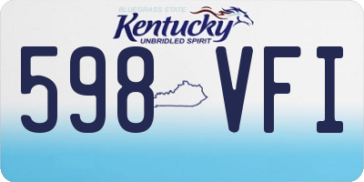 KY license plate 598VFI