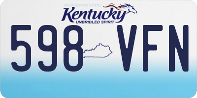 KY license plate 598VFN