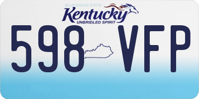 KY license plate 598VFP