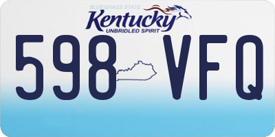 KY license plate 598VFQ