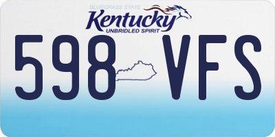 KY license plate 598VFS