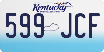 KY license plate 599JCF