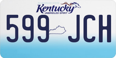 KY license plate 599JCH