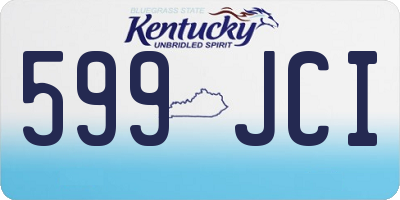 KY license plate 599JCI