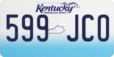 KY license plate 599JCO