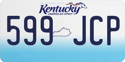 KY license plate 599JCP