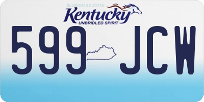 KY license plate 599JCW