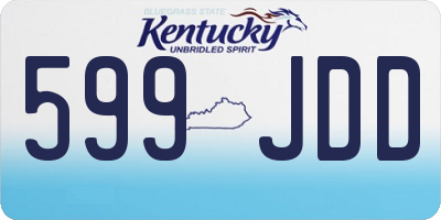 KY license plate 599JDD