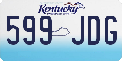 KY license plate 599JDG