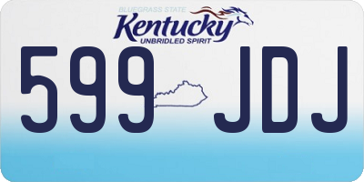 KY license plate 599JDJ