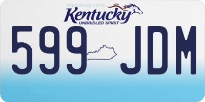 KY license plate 599JDM