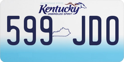 KY license plate 599JDO