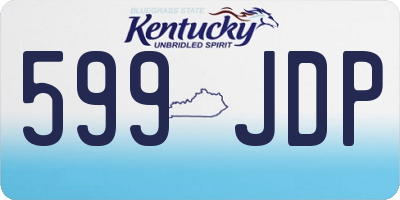 KY license plate 599JDP