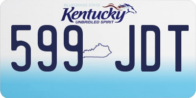 KY license plate 599JDT