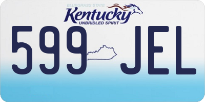 KY license plate 599JEL