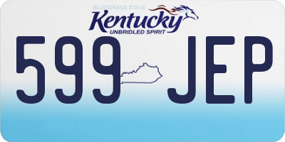 KY license plate 599JEP