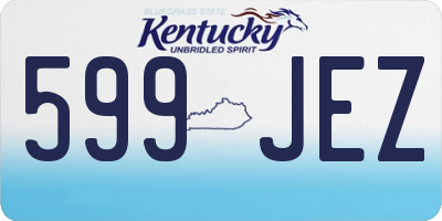KY license plate 599JEZ
