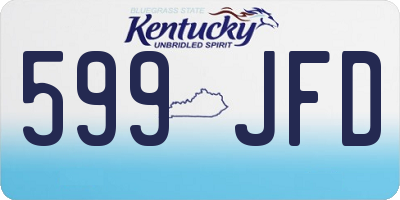 KY license plate 599JFD