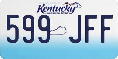 KY license plate 599JFF