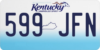 KY license plate 599JFN