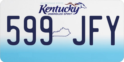 KY license plate 599JFY