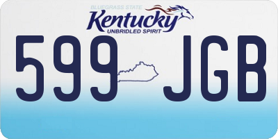 KY license plate 599JGB