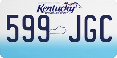 KY license plate 599JGC