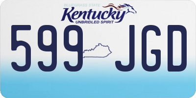 KY license plate 599JGD