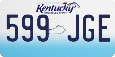 KY license plate 599JGE