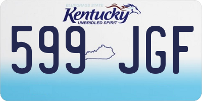 KY license plate 599JGF
