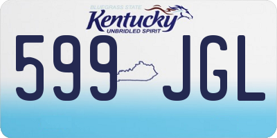 KY license plate 599JGL