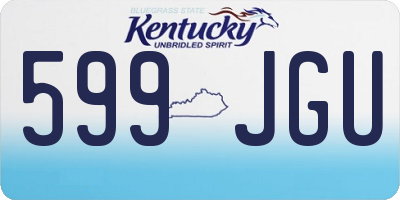 KY license plate 599JGU
