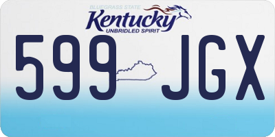 KY license plate 599JGX