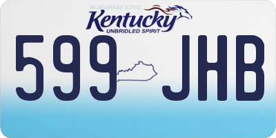 KY license plate 599JHB