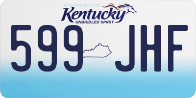 KY license plate 599JHF